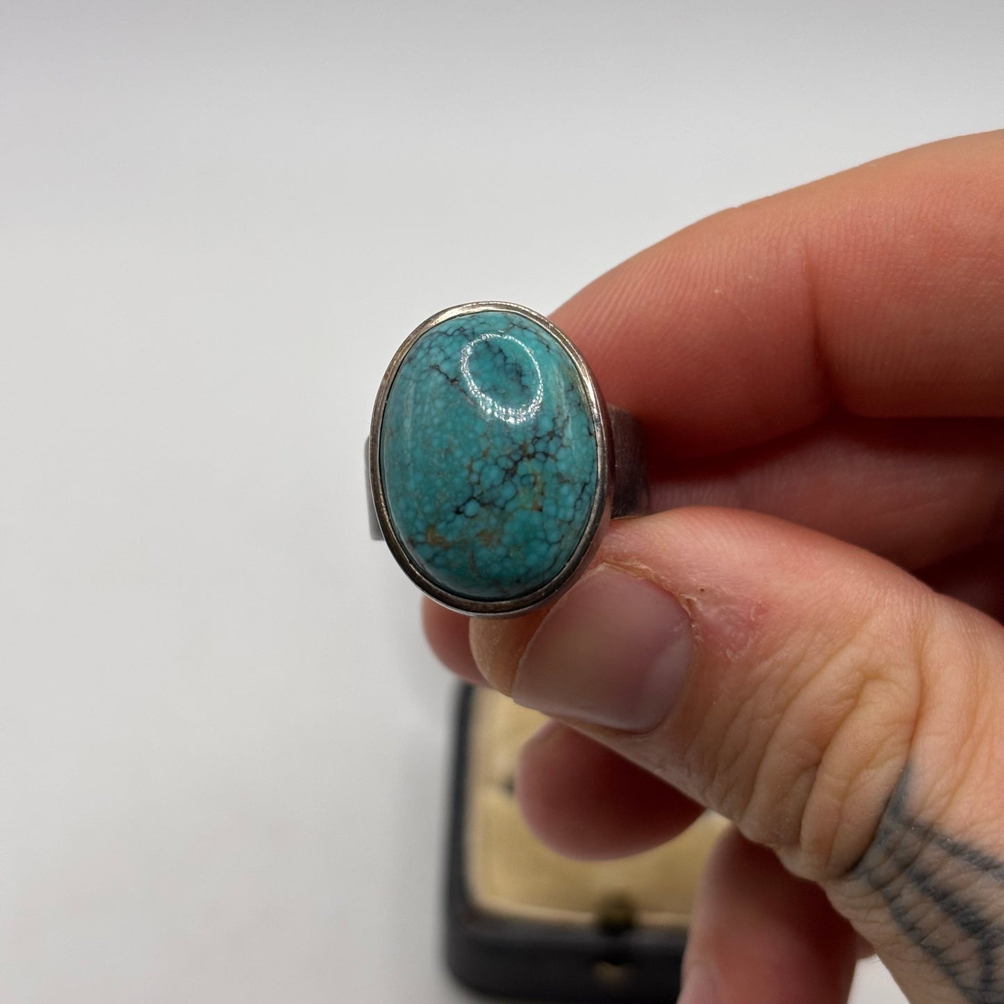 Silver Chunky Turquoise Ring
