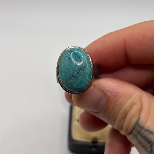 Silver Chunky Turquoise Ring
