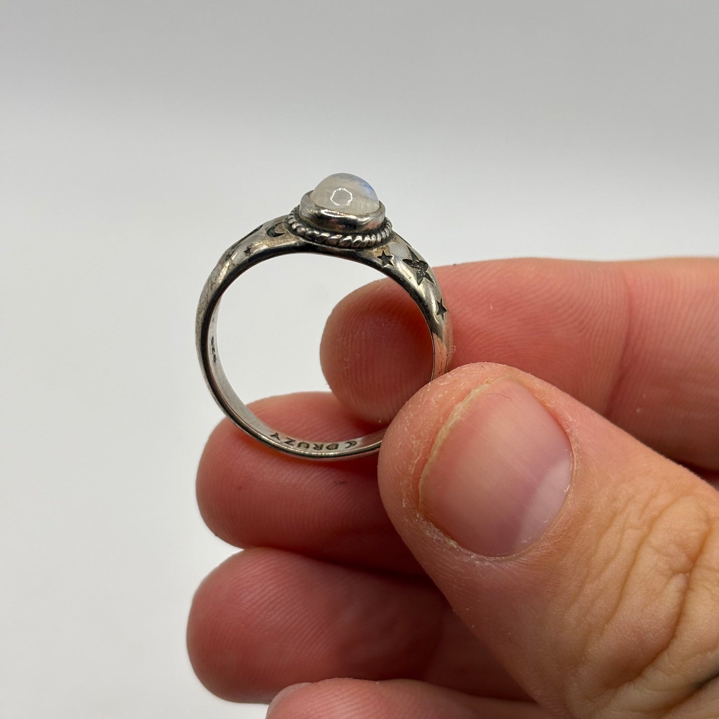 Silver Moonstone Ring