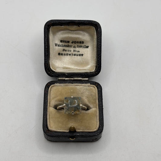 Silver Moss Agate Ring