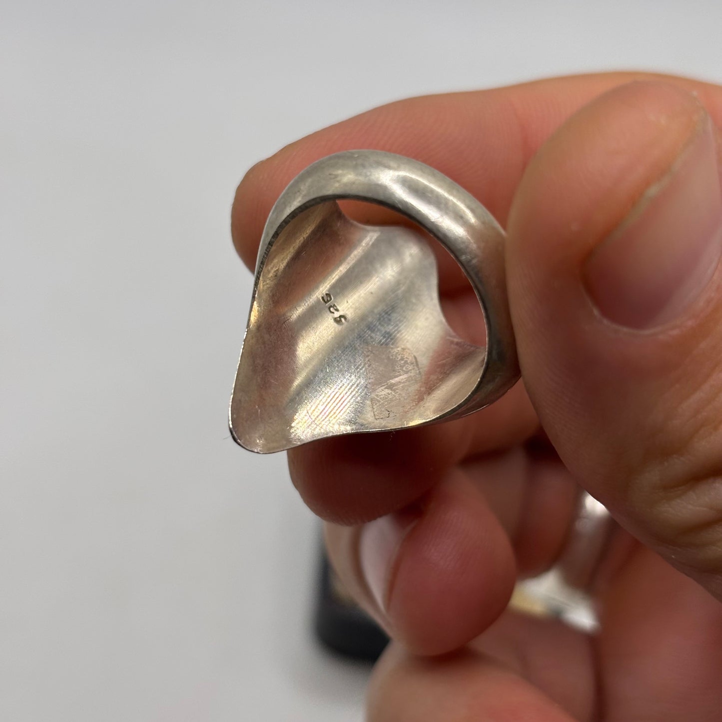 Silver Large Abstract Ring