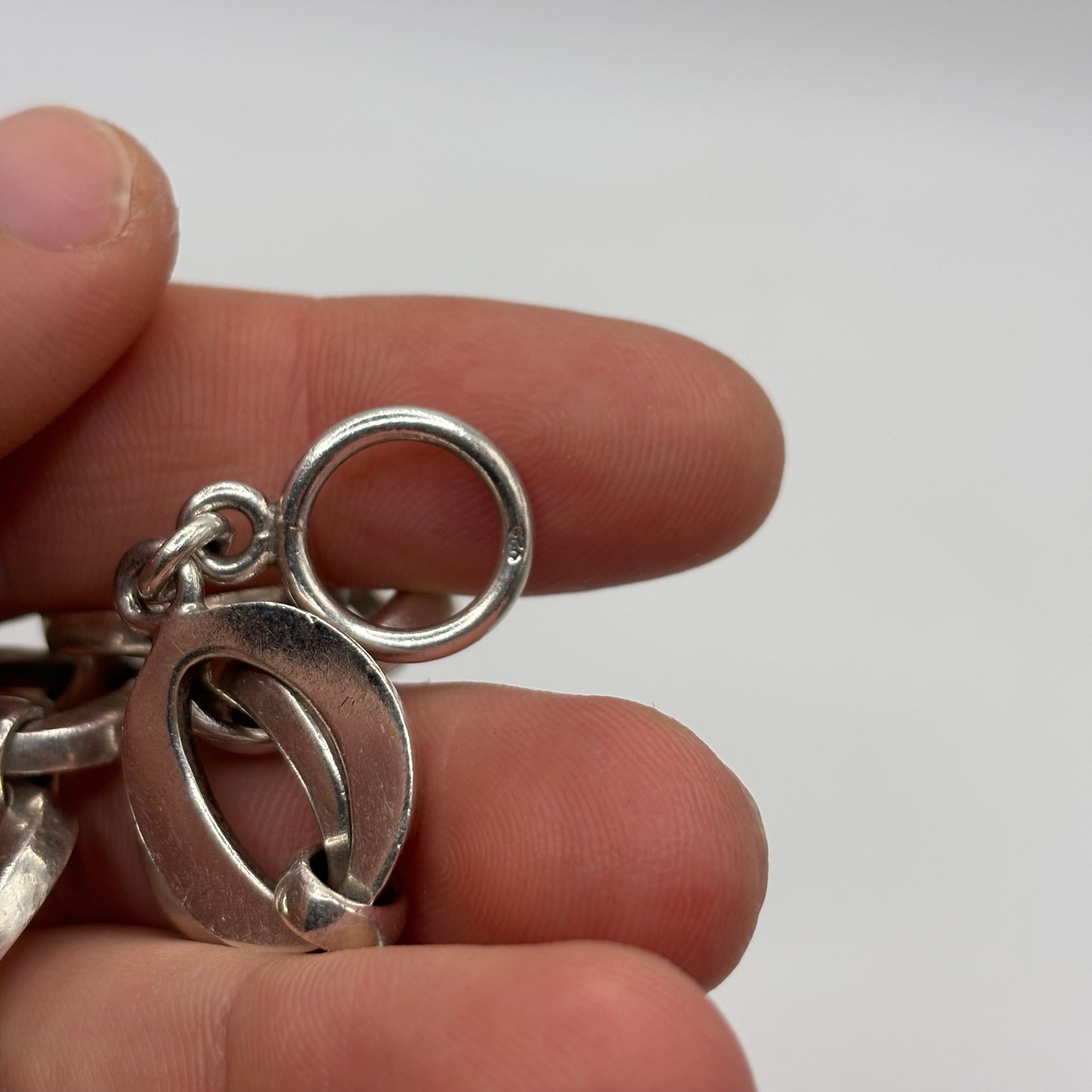 Silver 7.5” Chunky Bracelet