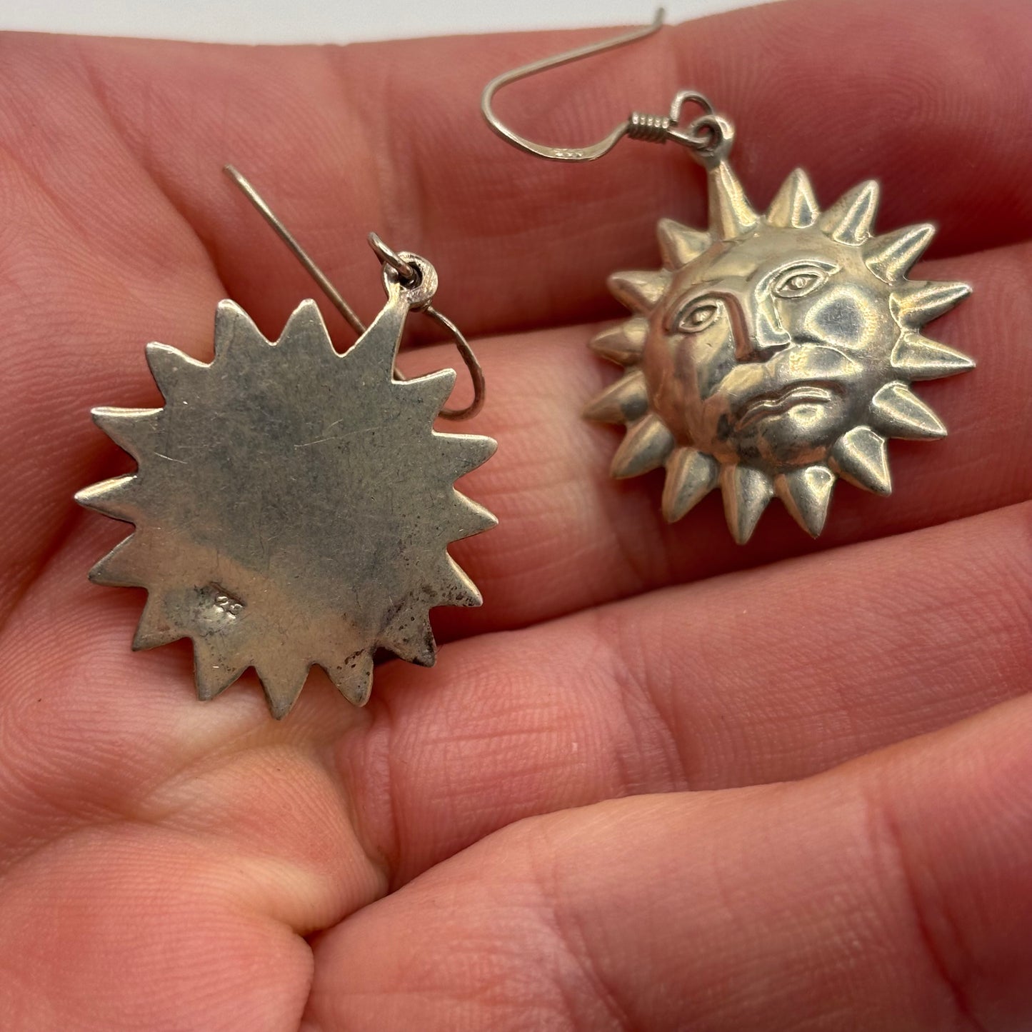 Silver Sun Earrings