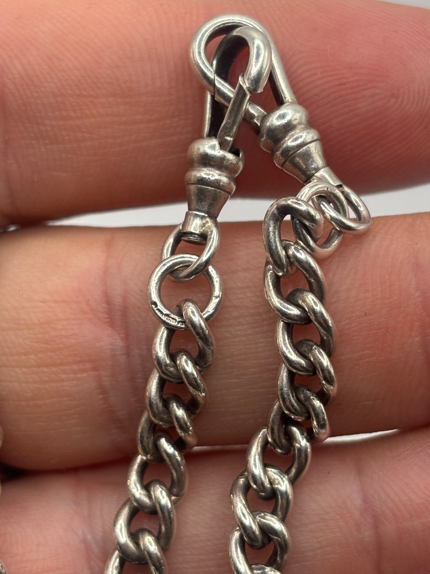 Silver 18” T-Bar Watch Chain