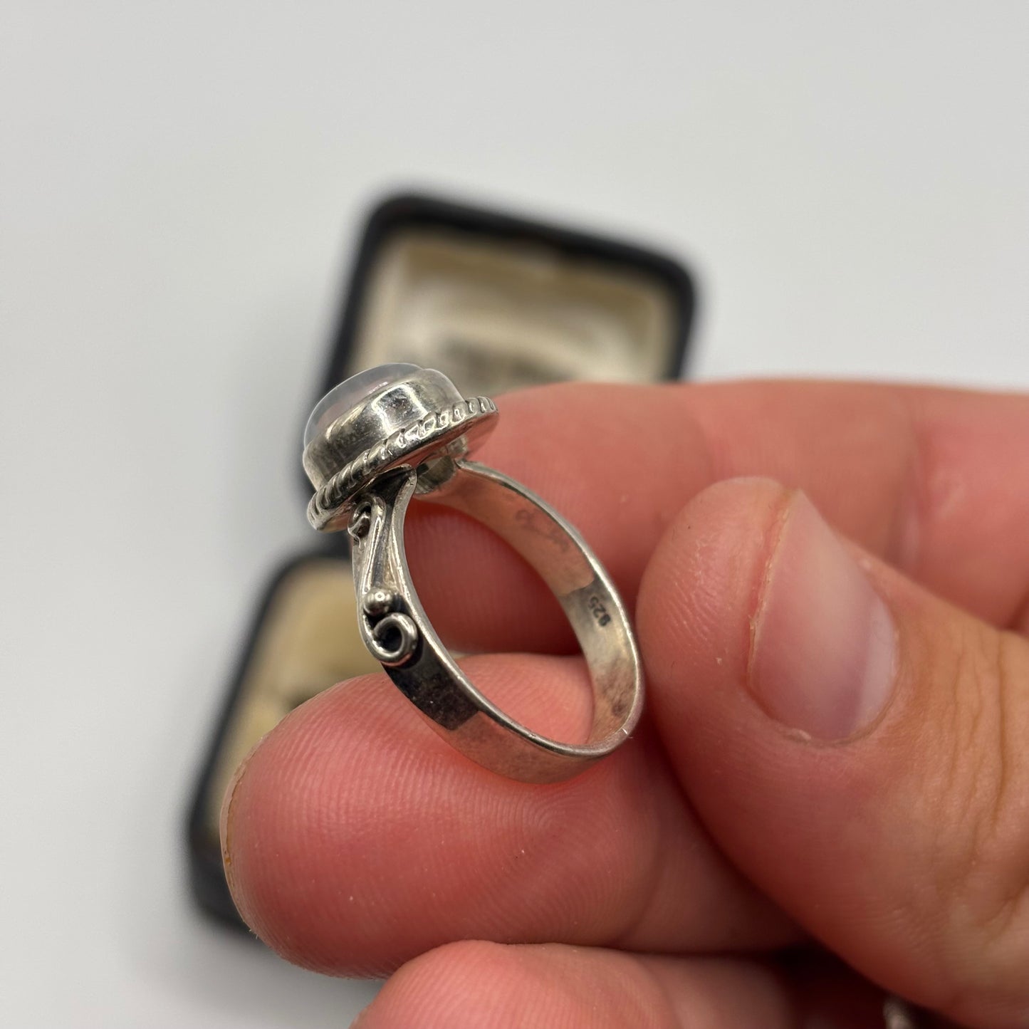 Silver Moonstone Ring (O)