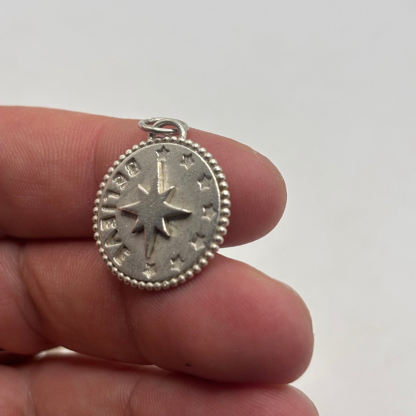 Silver Believe Star Pendant