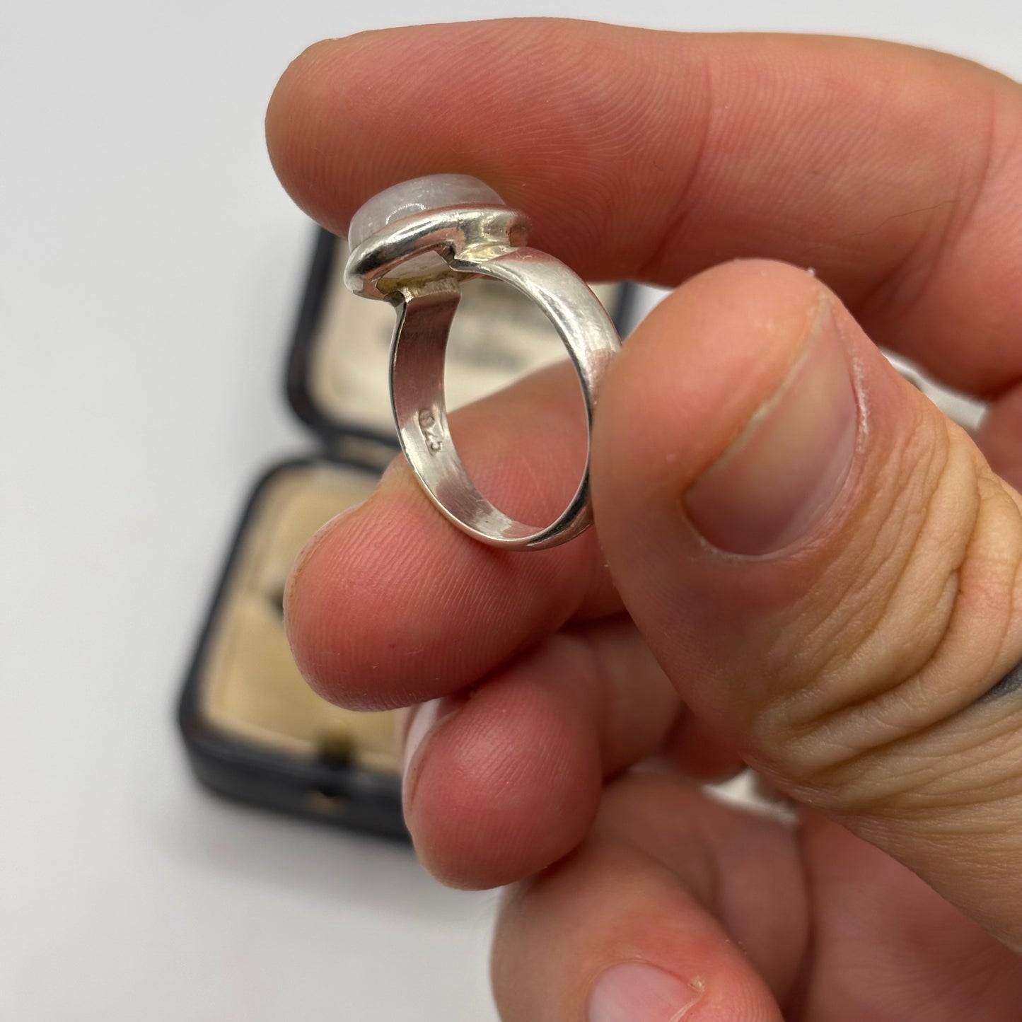 Silver Moonstone Ring