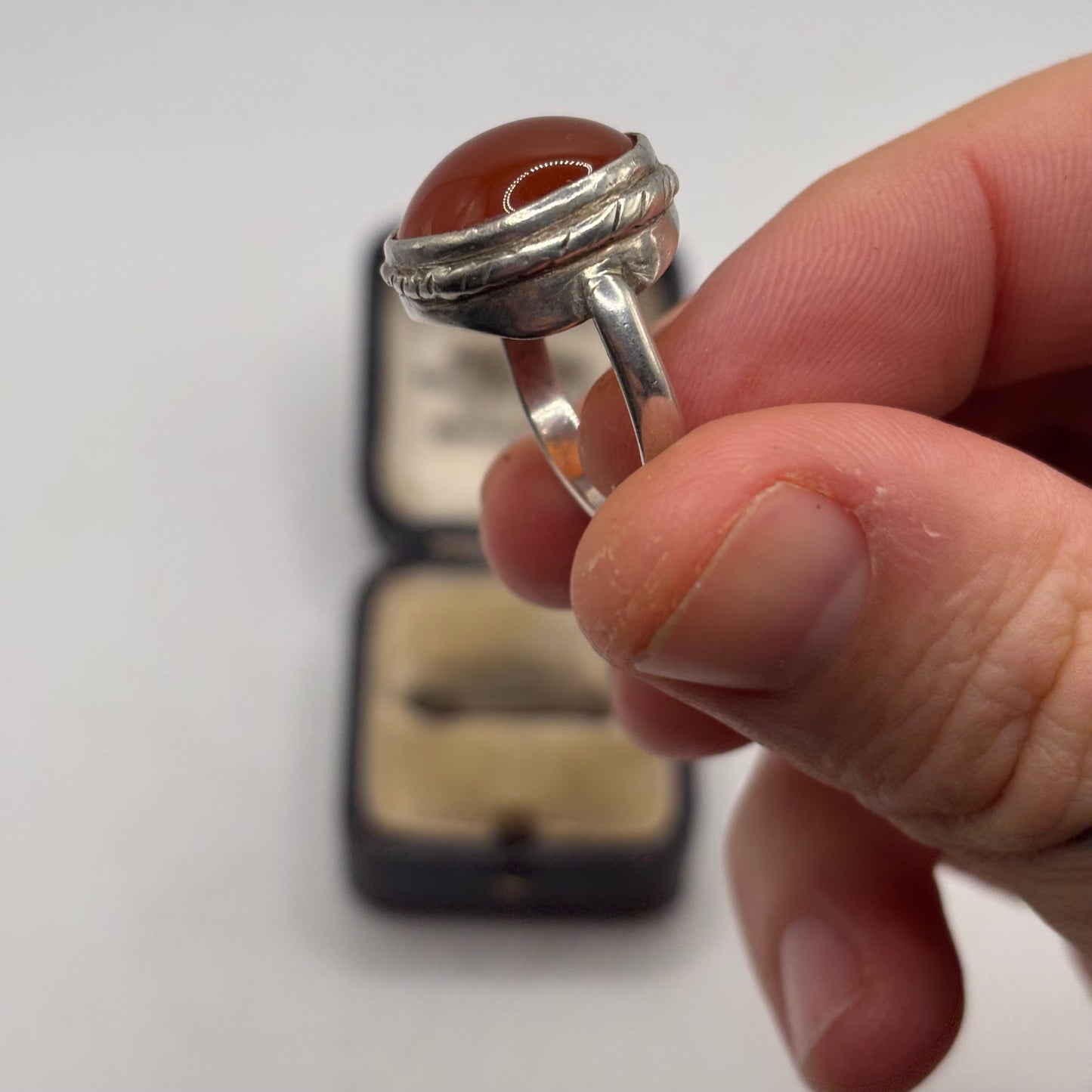 Silver Carnelian Ring
