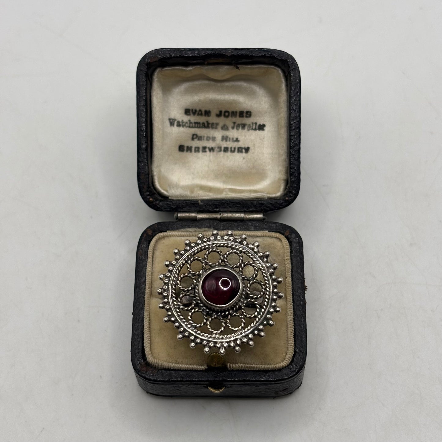 Silver Unusual Garnet Ring (N)