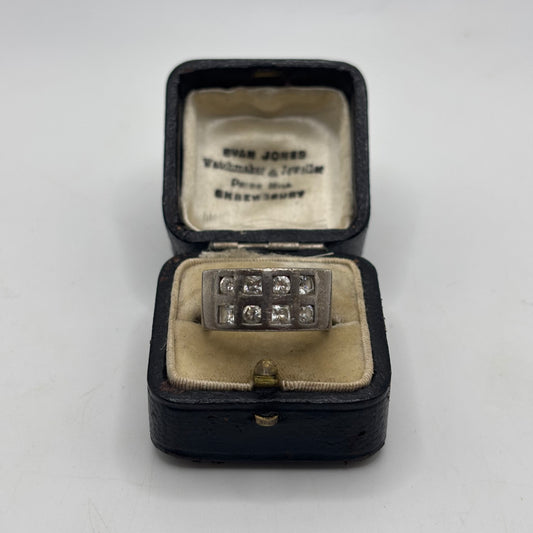 Silver Chunky CZ Band Ring