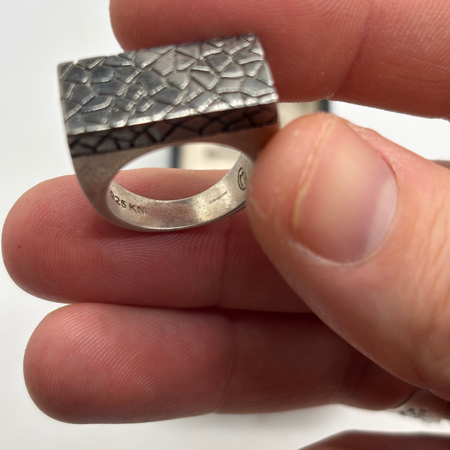 Silver Heavy Monica Vinader Ring (N)