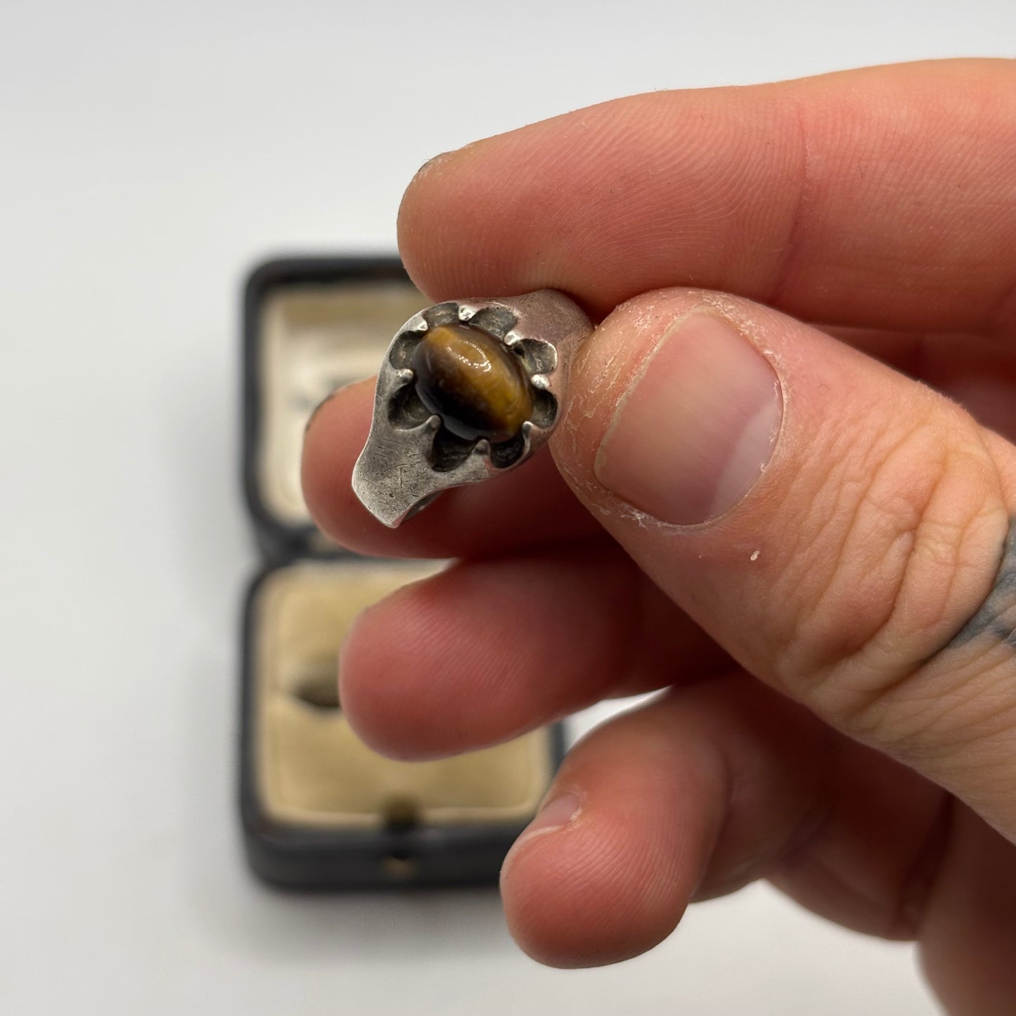 Silver Vintage Tigerseye Ring