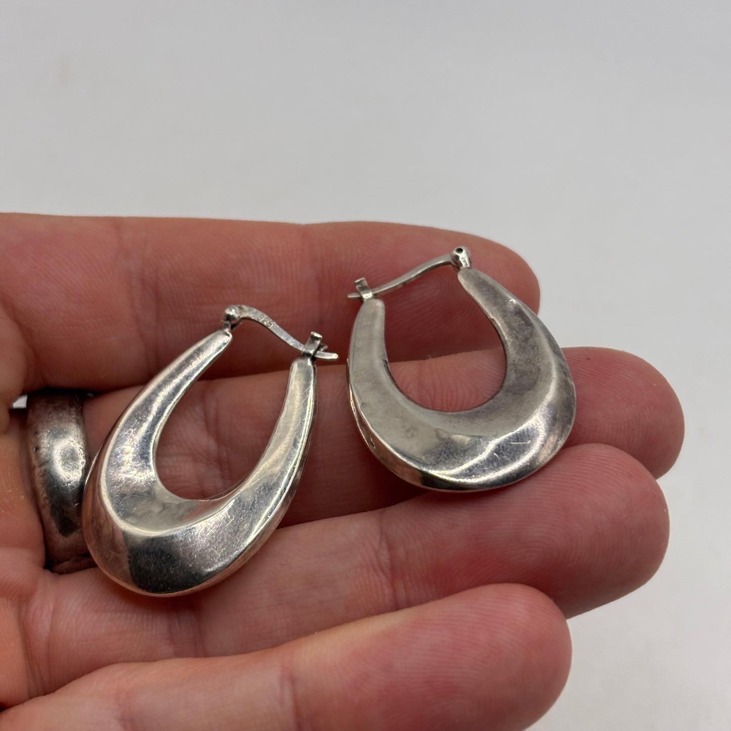 Silver Hoop Earrings (36mm)