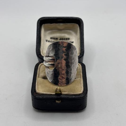 Silver Hammered Band Ring