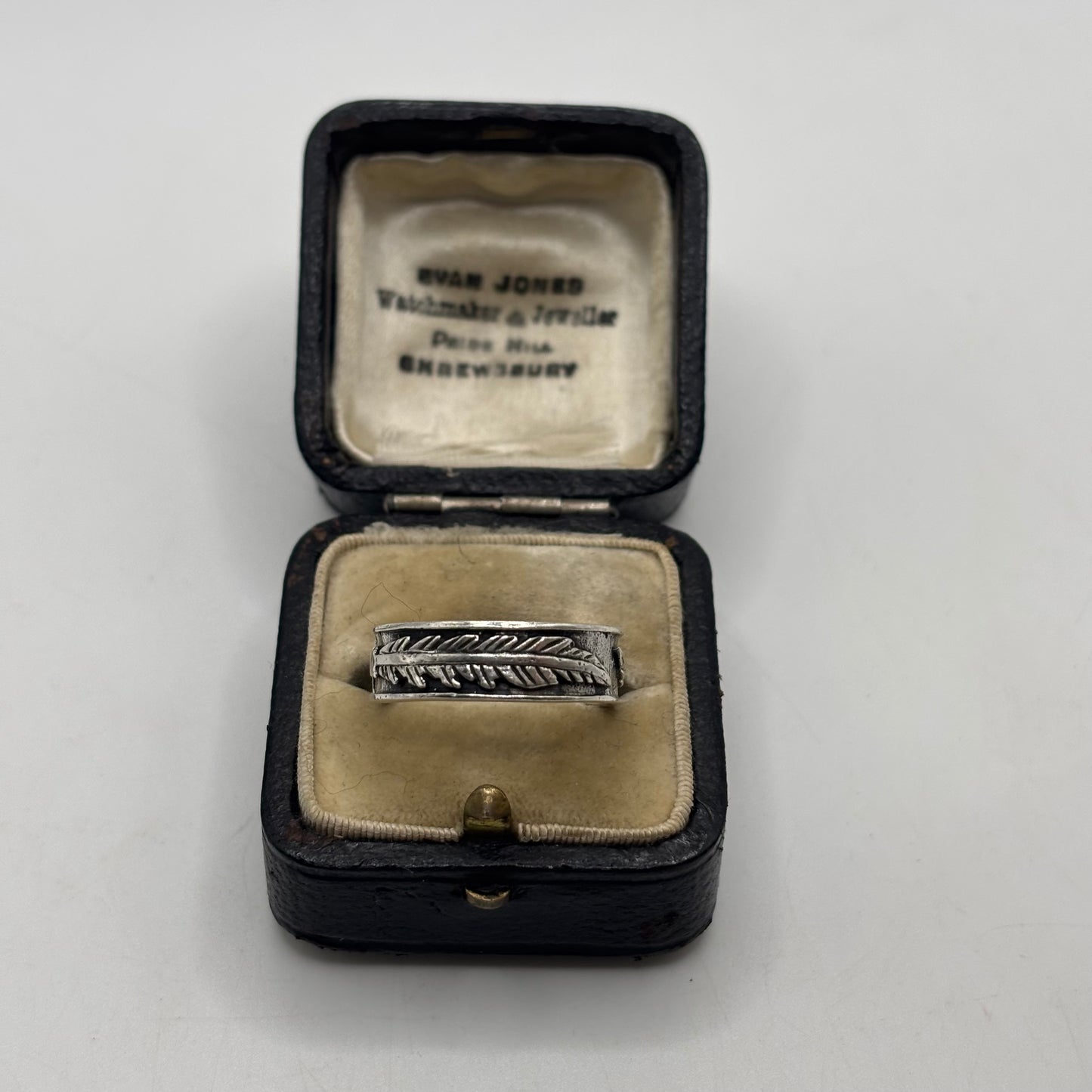 Silver Feather Band Ring
