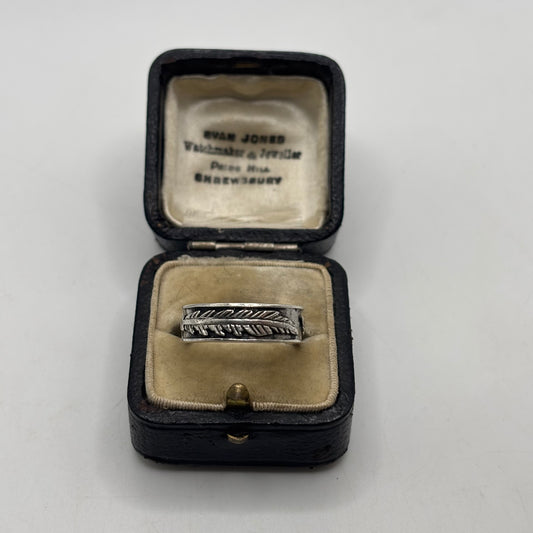 Silver Feather Band Ring