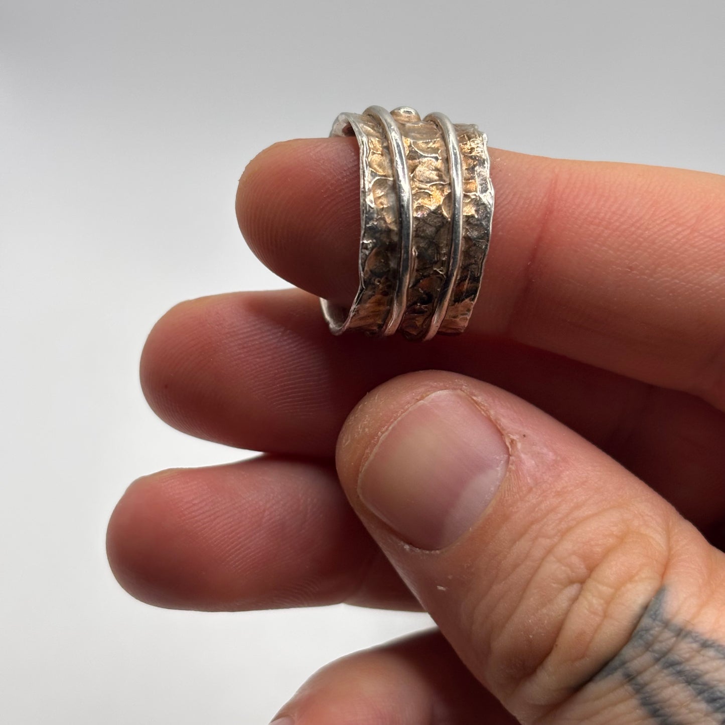 Silver Abstract Band Ring