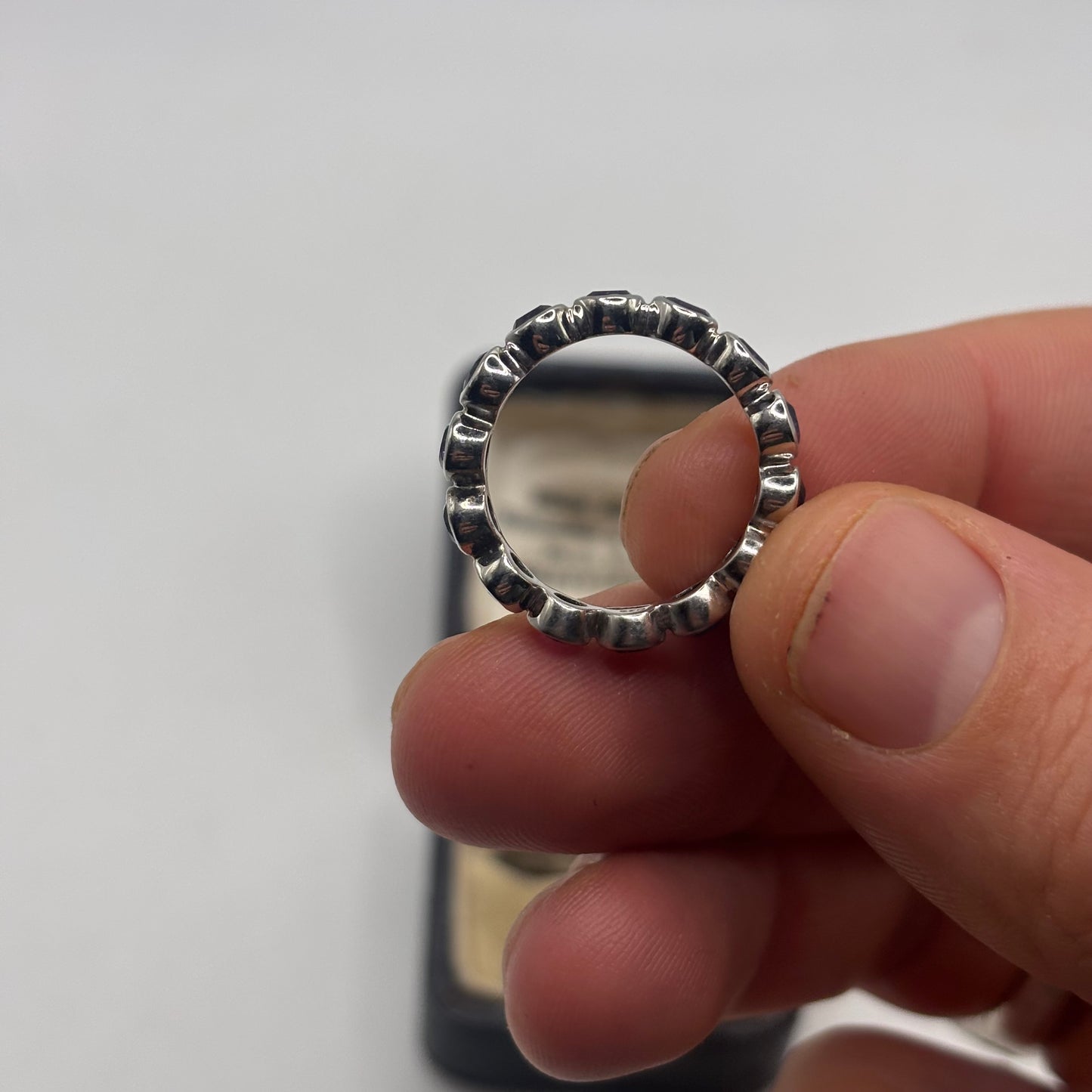 Silver Amethyst Band Ring