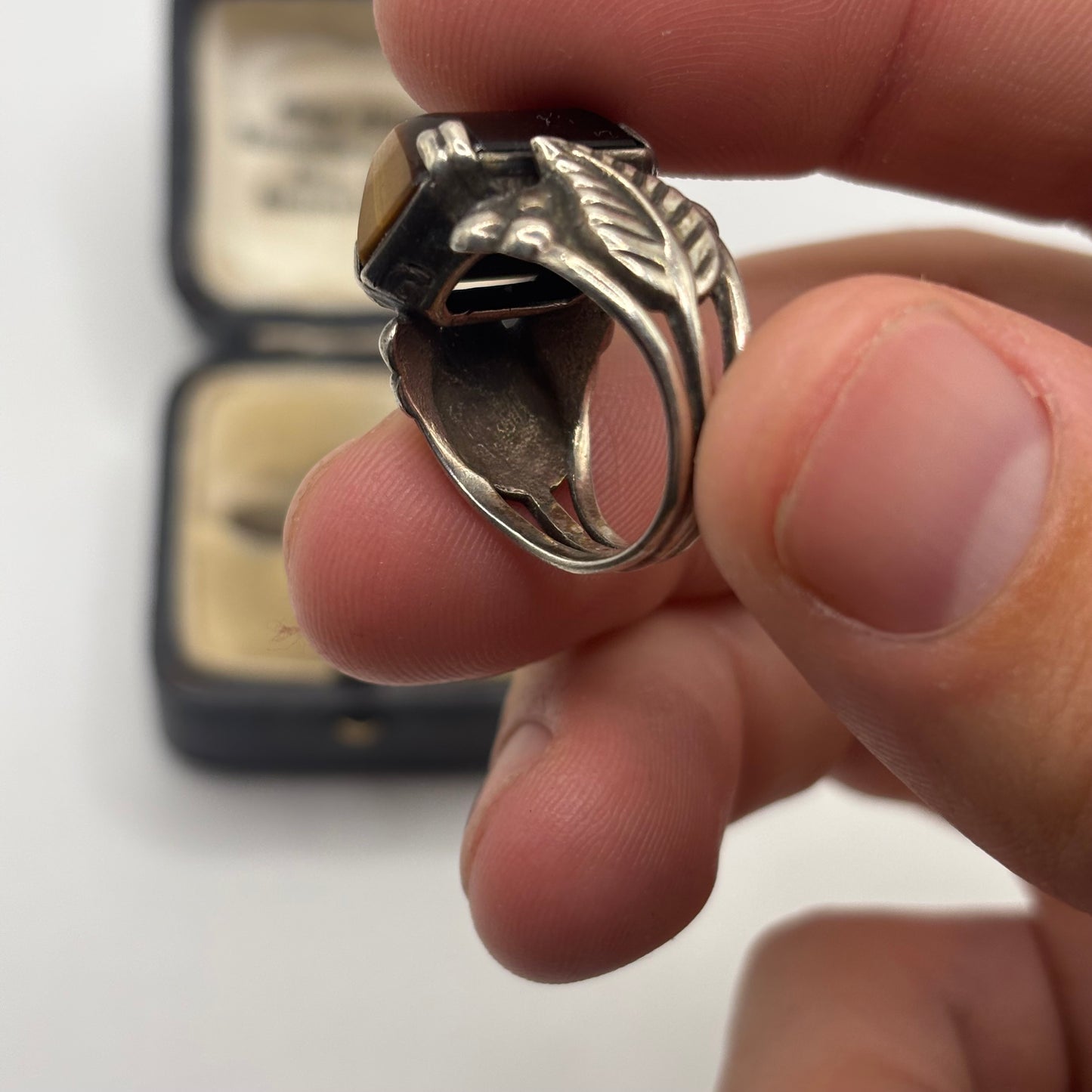 Silver Vintage Tigereye Ring (K)