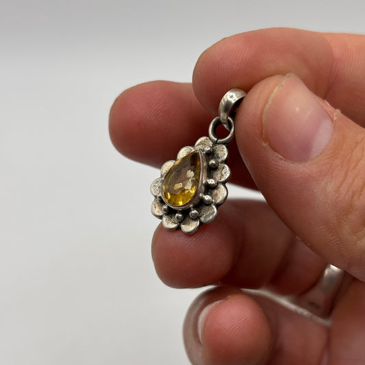 Silver Citrine Pendant
