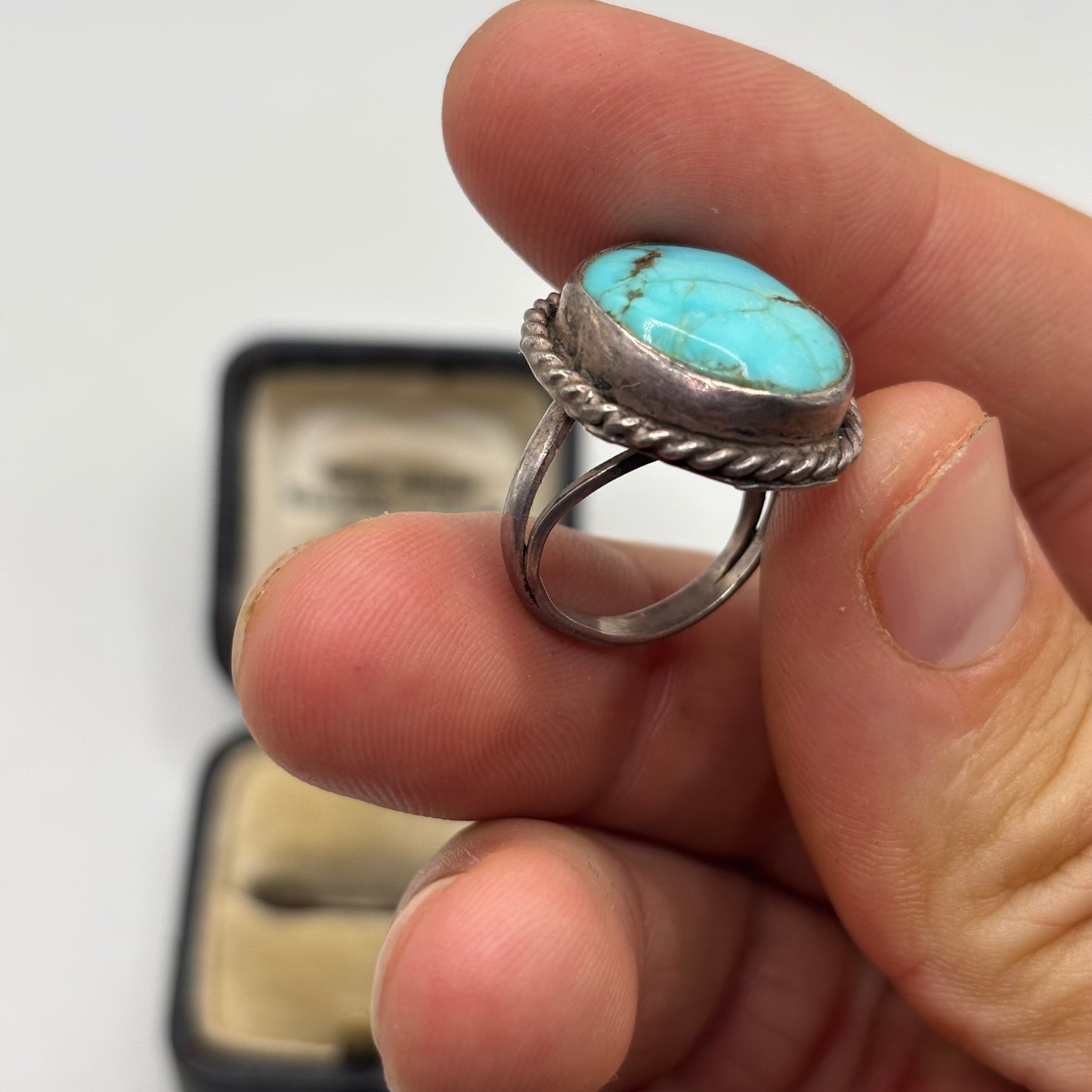 Silver Native American Turquoise Ring