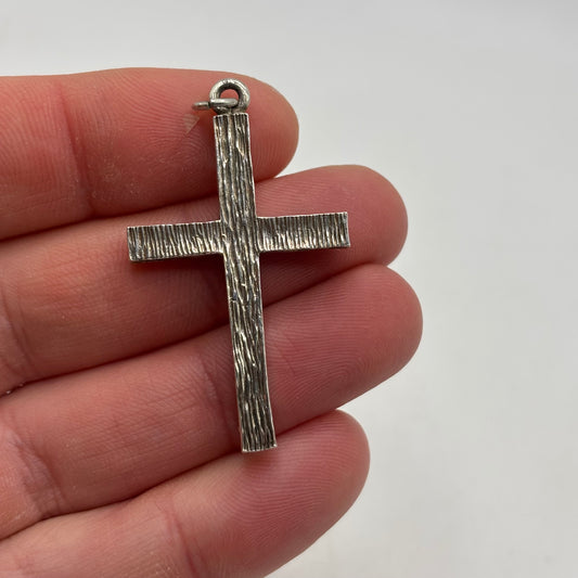 Silver Solid Cross Pendant