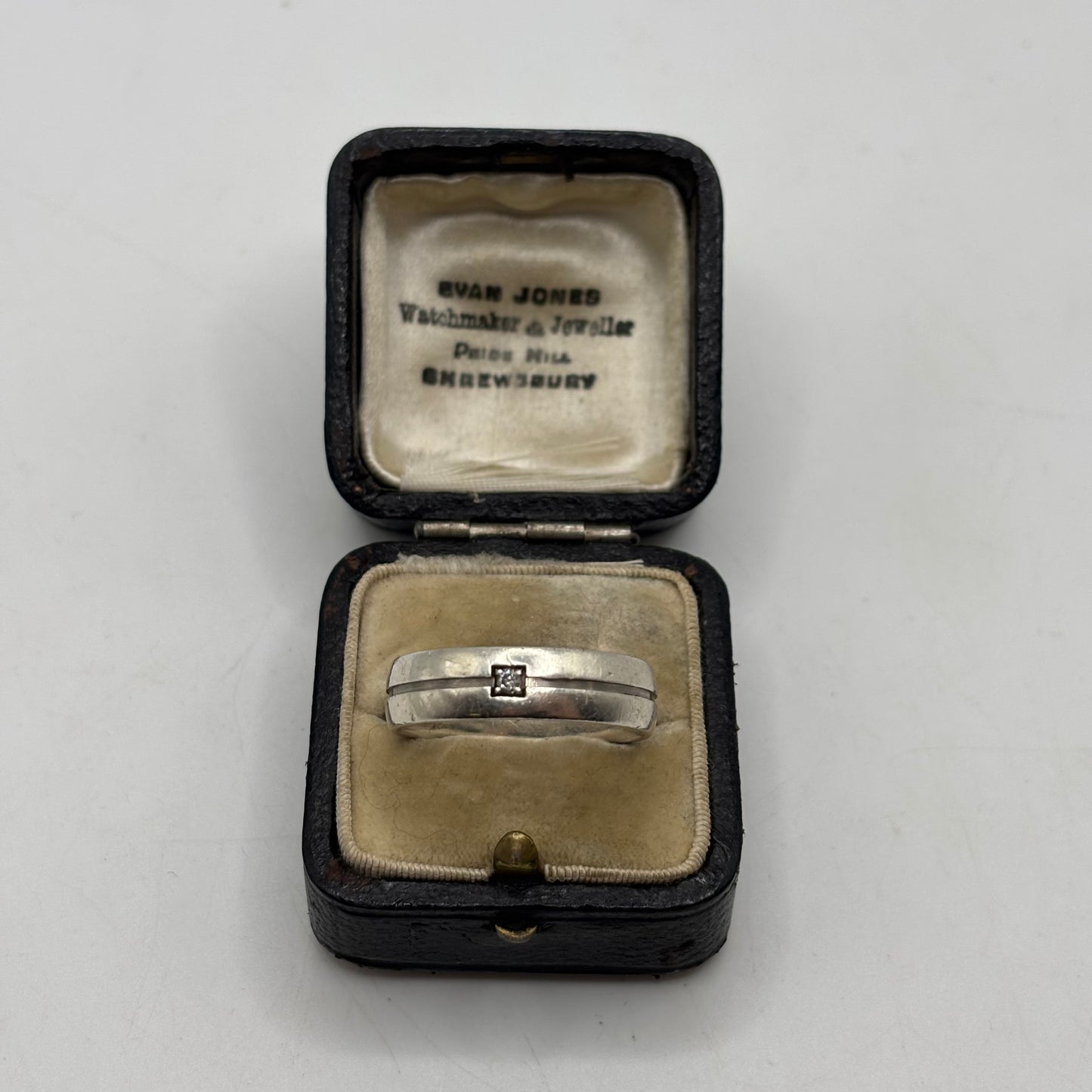 Silver Diamond Band Ring