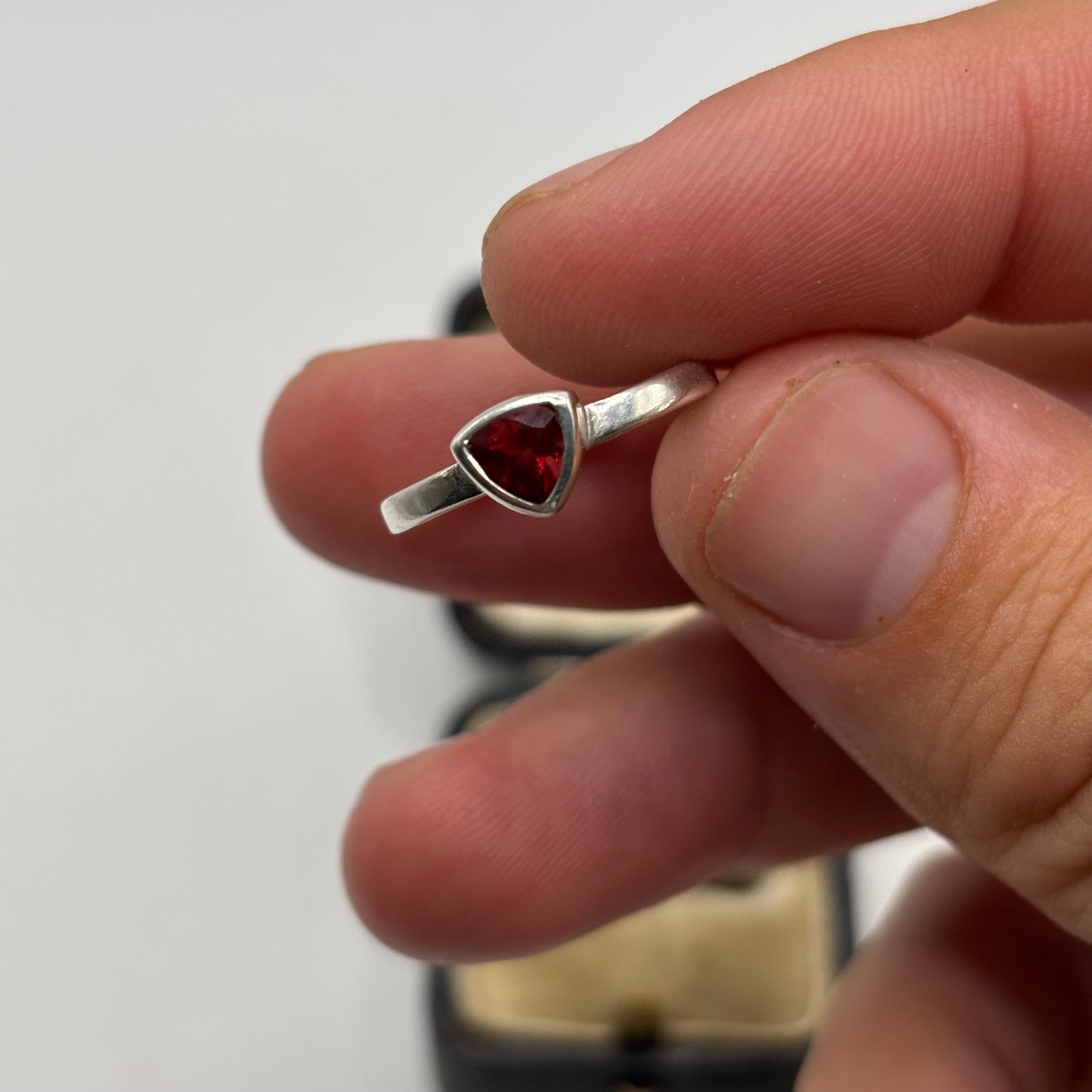 Silver Garnet Ring (N)