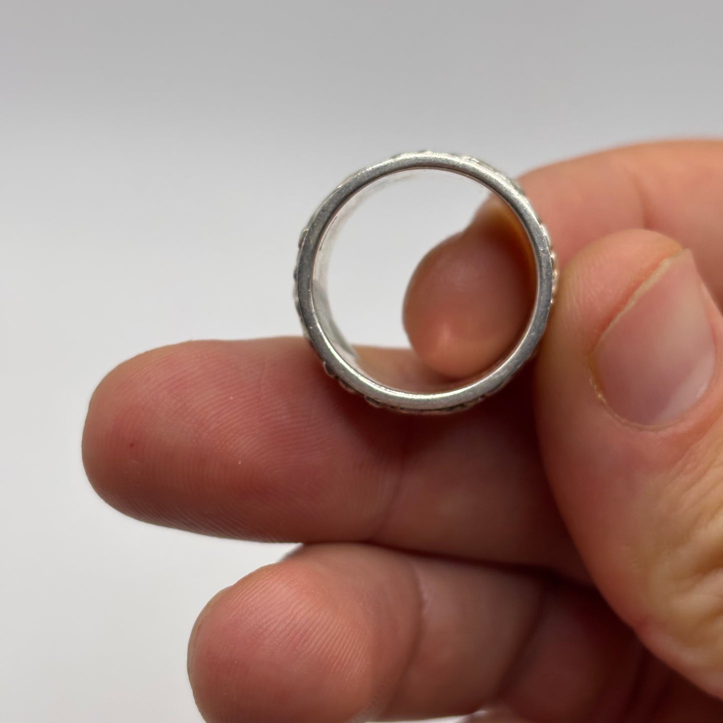 Silver Chunky Elephant Spinner Ring
