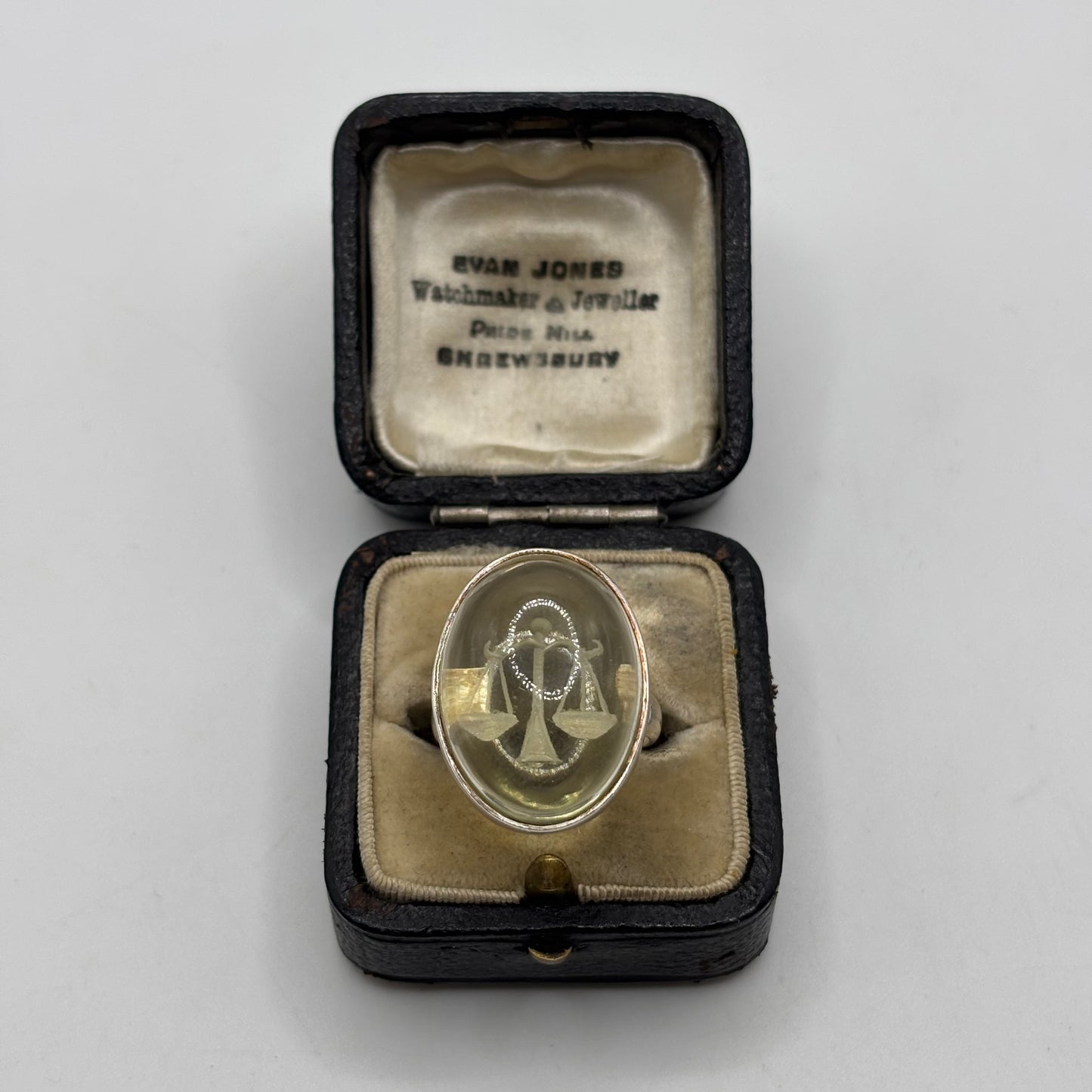 Silver Libra Intaglio Ring (N)