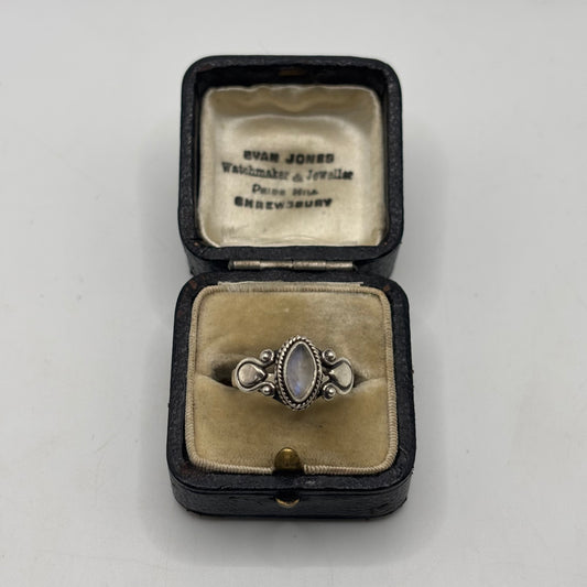 Silver Moonstone Ring