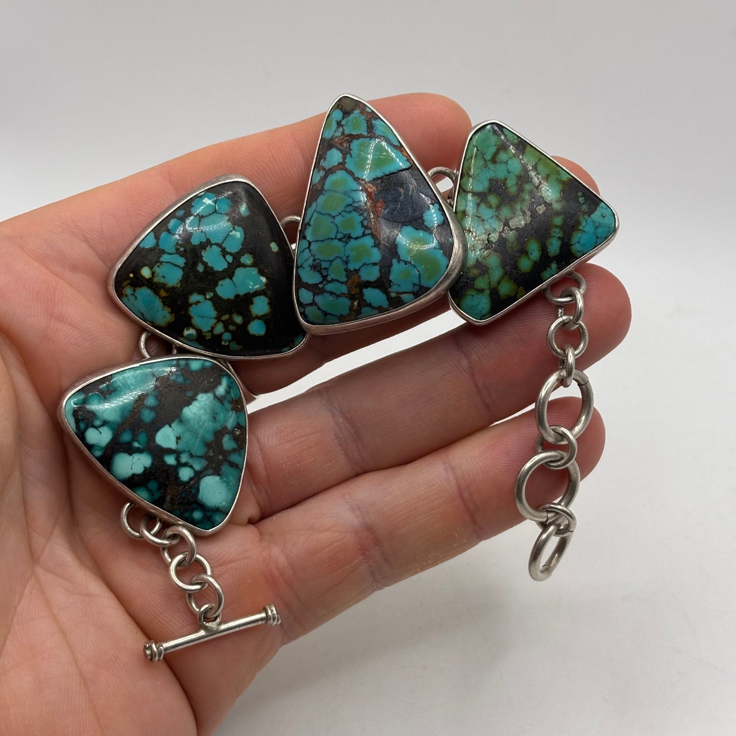 Silver 6”-7” Incredible Turquoise Bracelet