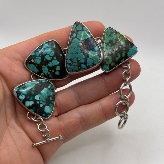 Silver 6”-7” Incredible Turquoise Bracelet