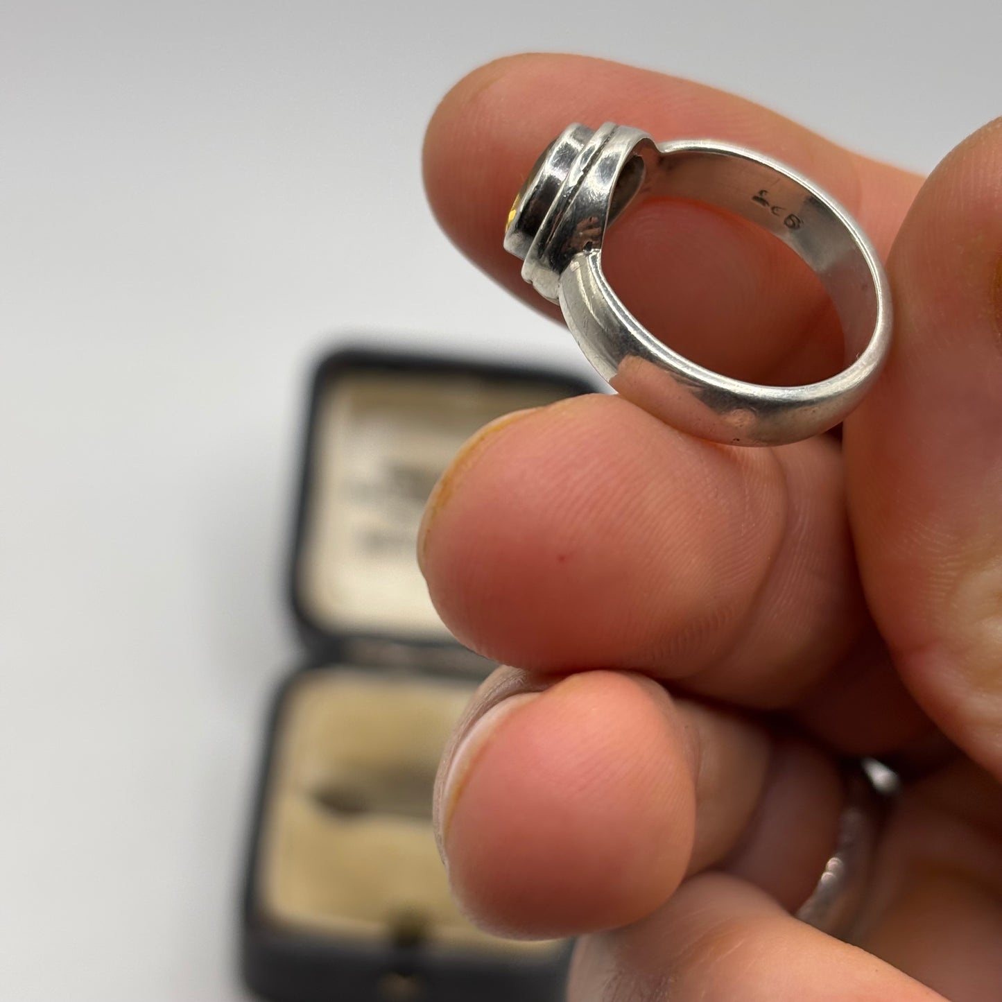 Silver Citrine Ring