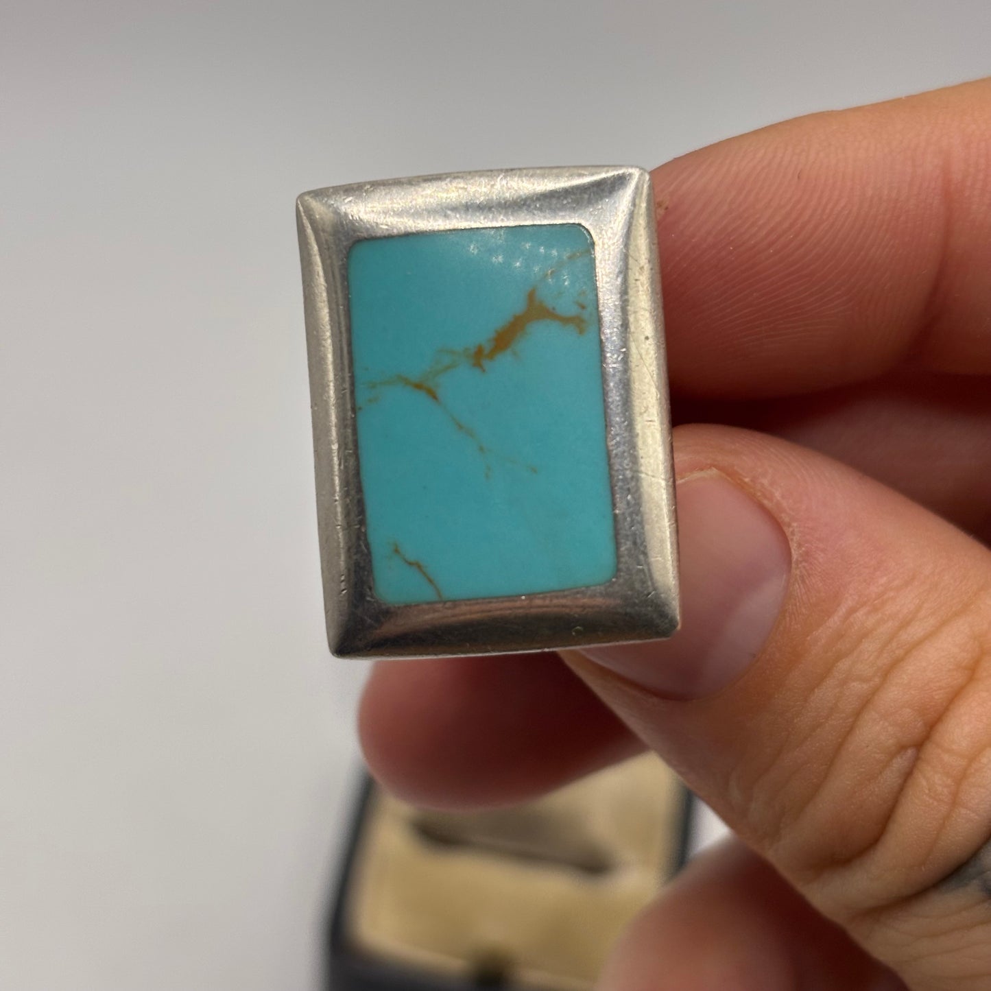 Silver Chunky Turquoise Ring