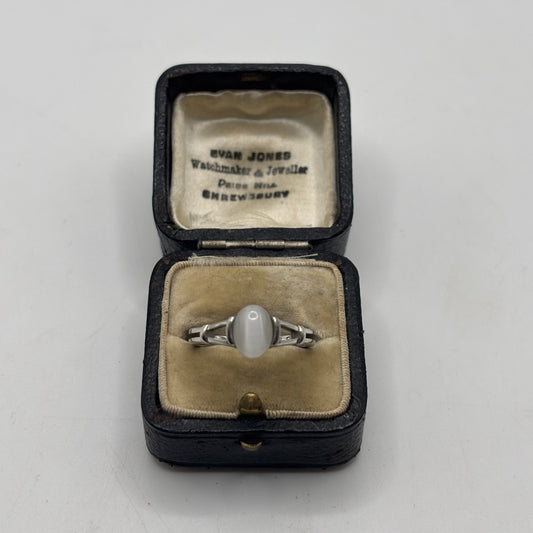 Silver Moonstone Ring