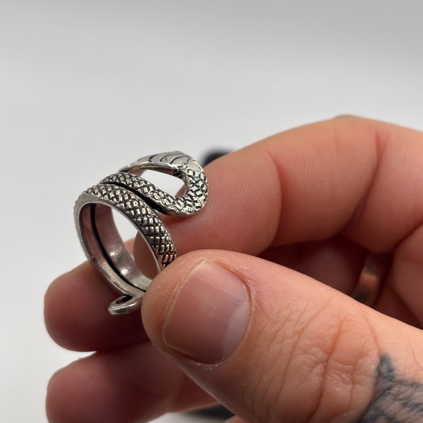 Silver Coiled Snake Ring