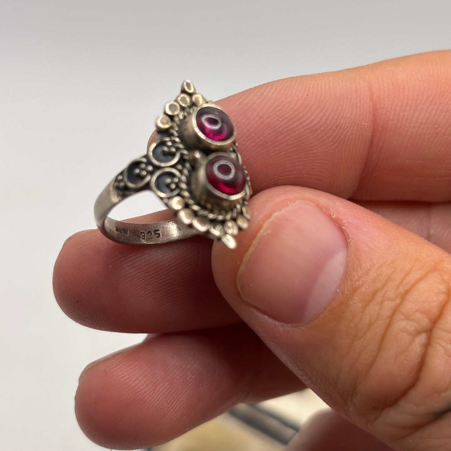 Silver Garnet Ring (N)
