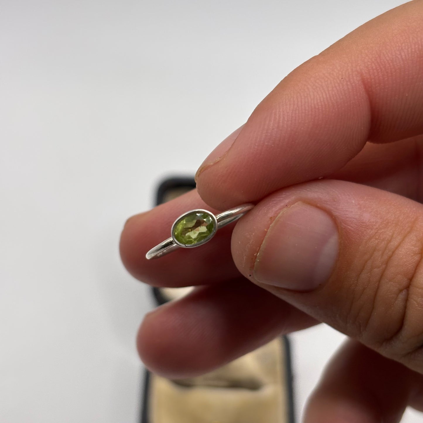 Silver Peridot Ring (M)