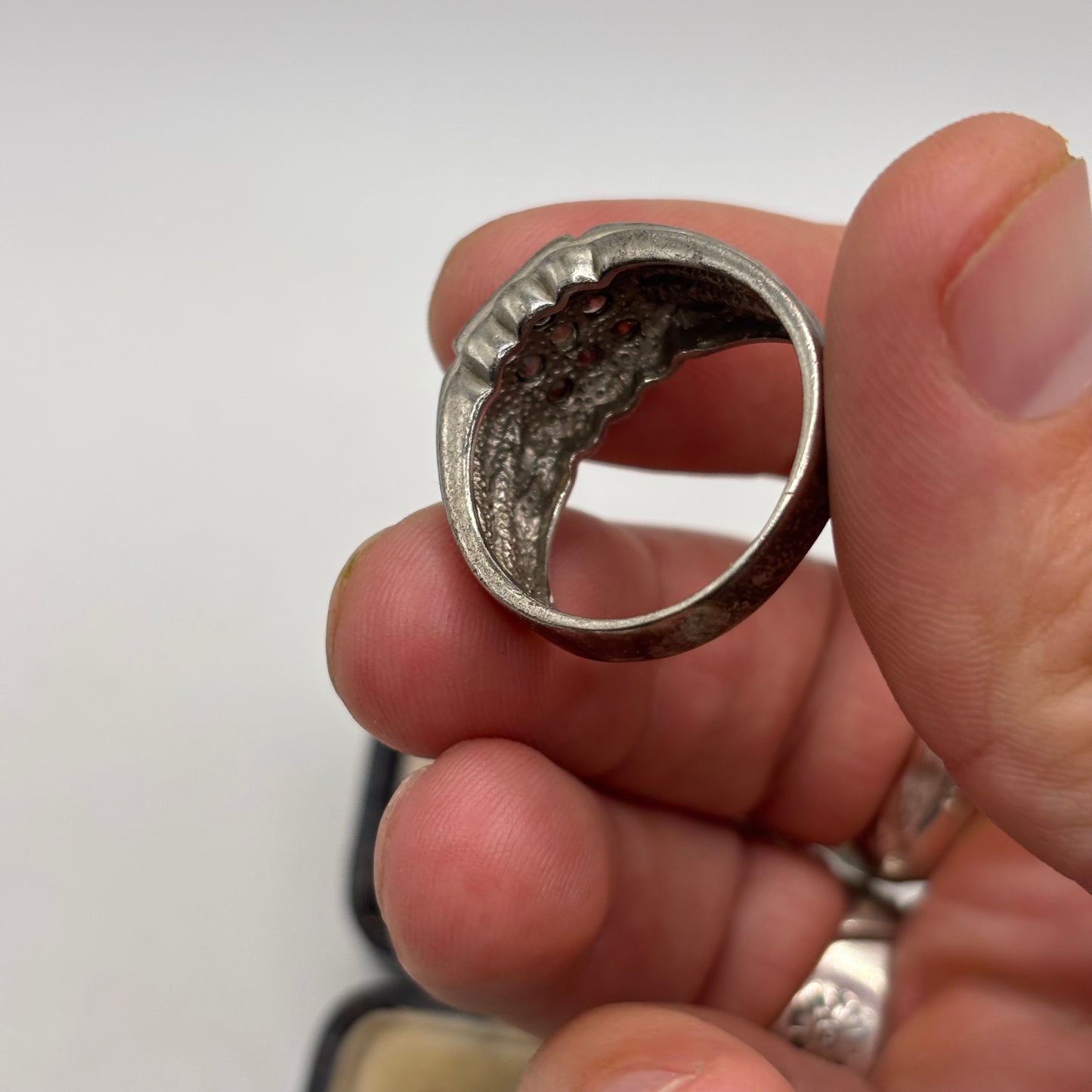 Silver CZ Signet Ring (Y)