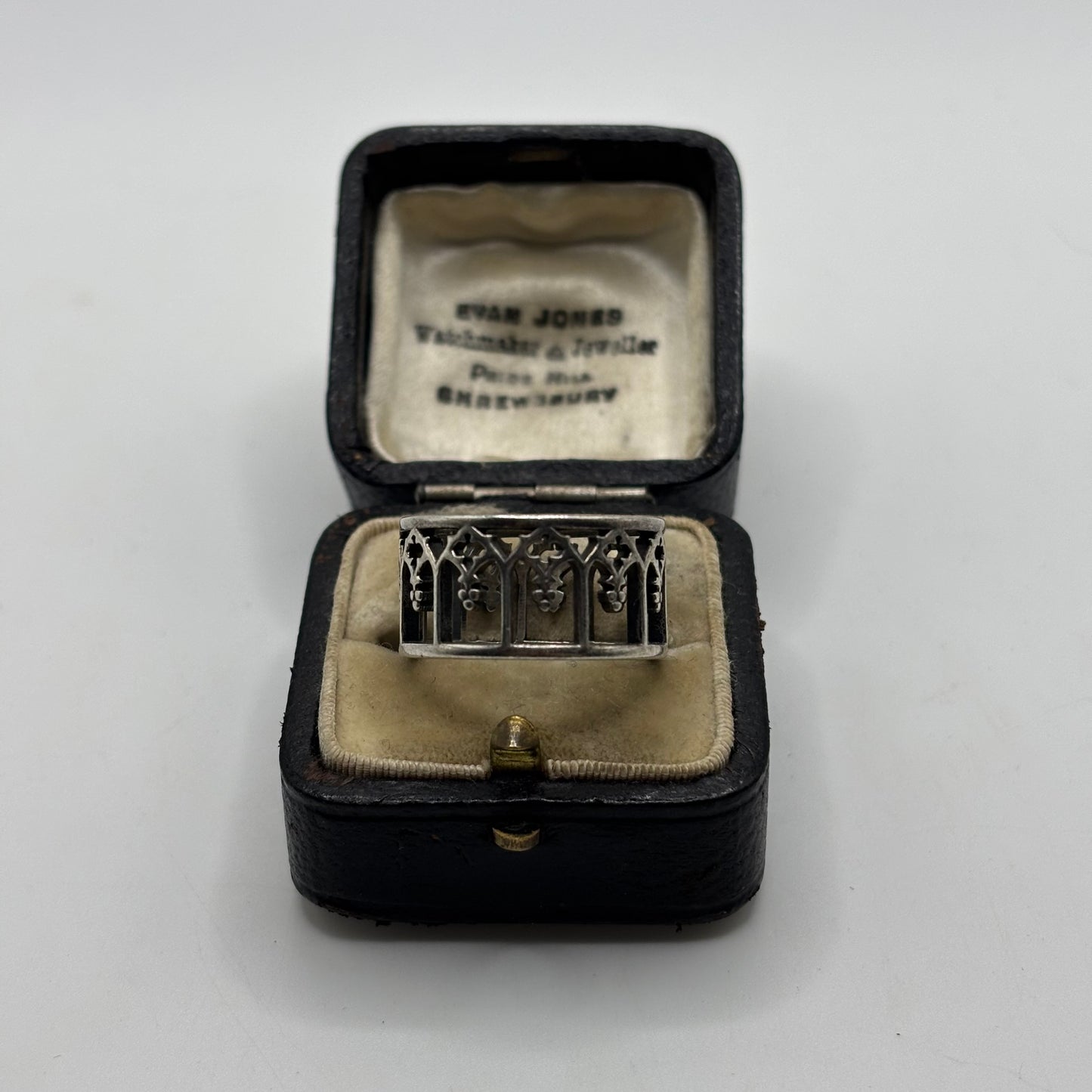 Silver Regal Rose Gothic Window Arch Ring (P 1/2)