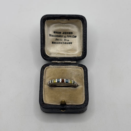 Silver Multi Gem Ring