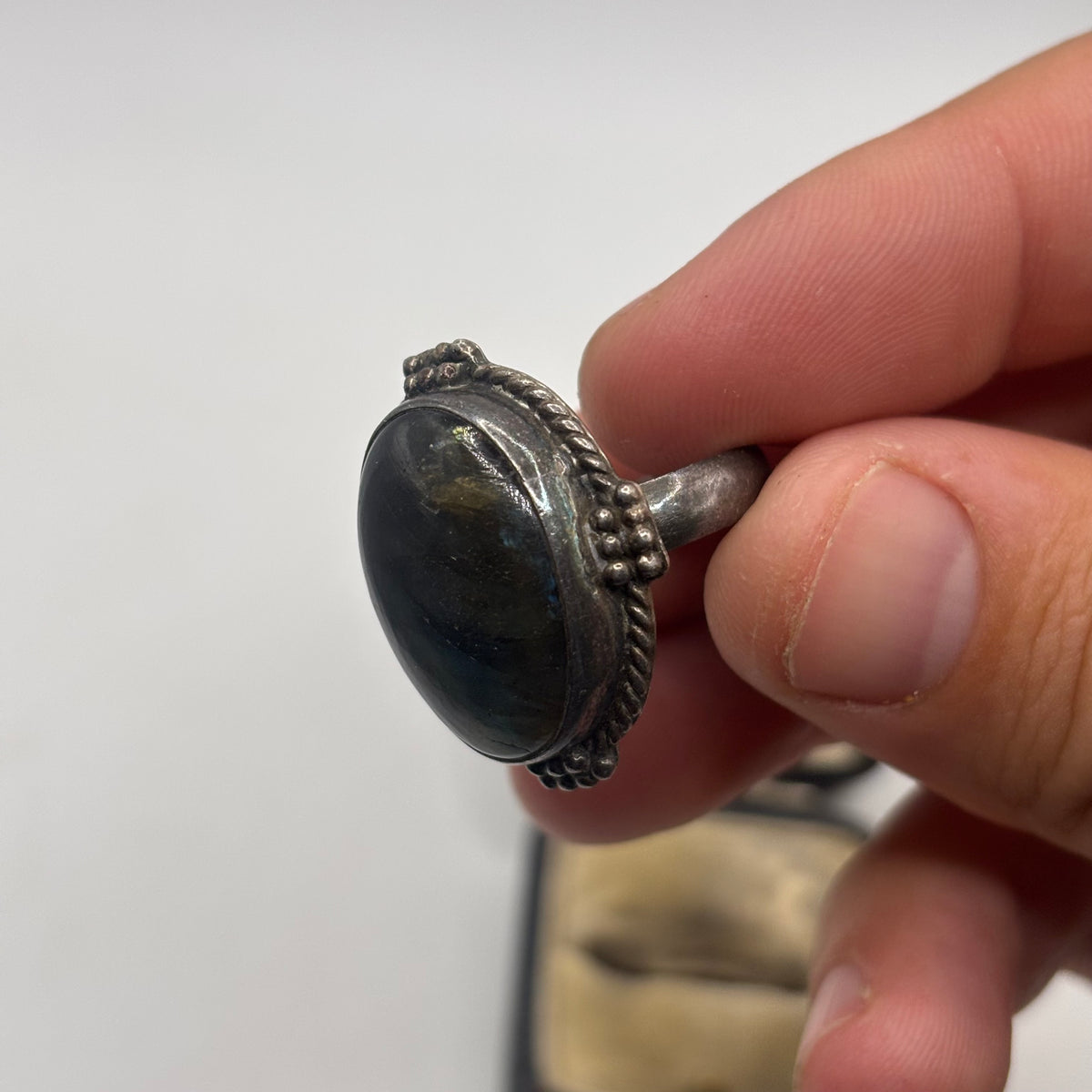 Silver Labradorite Ring (N)