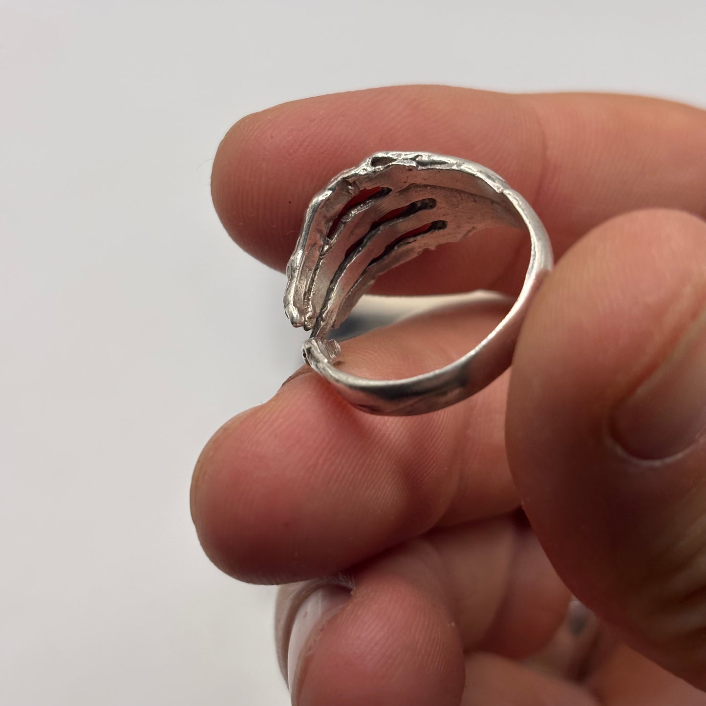 Silver Skeleton Hand Ring