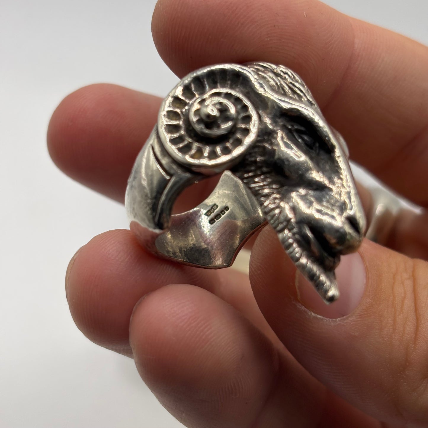 Silver Ancient Goat TGF Ring (O)
