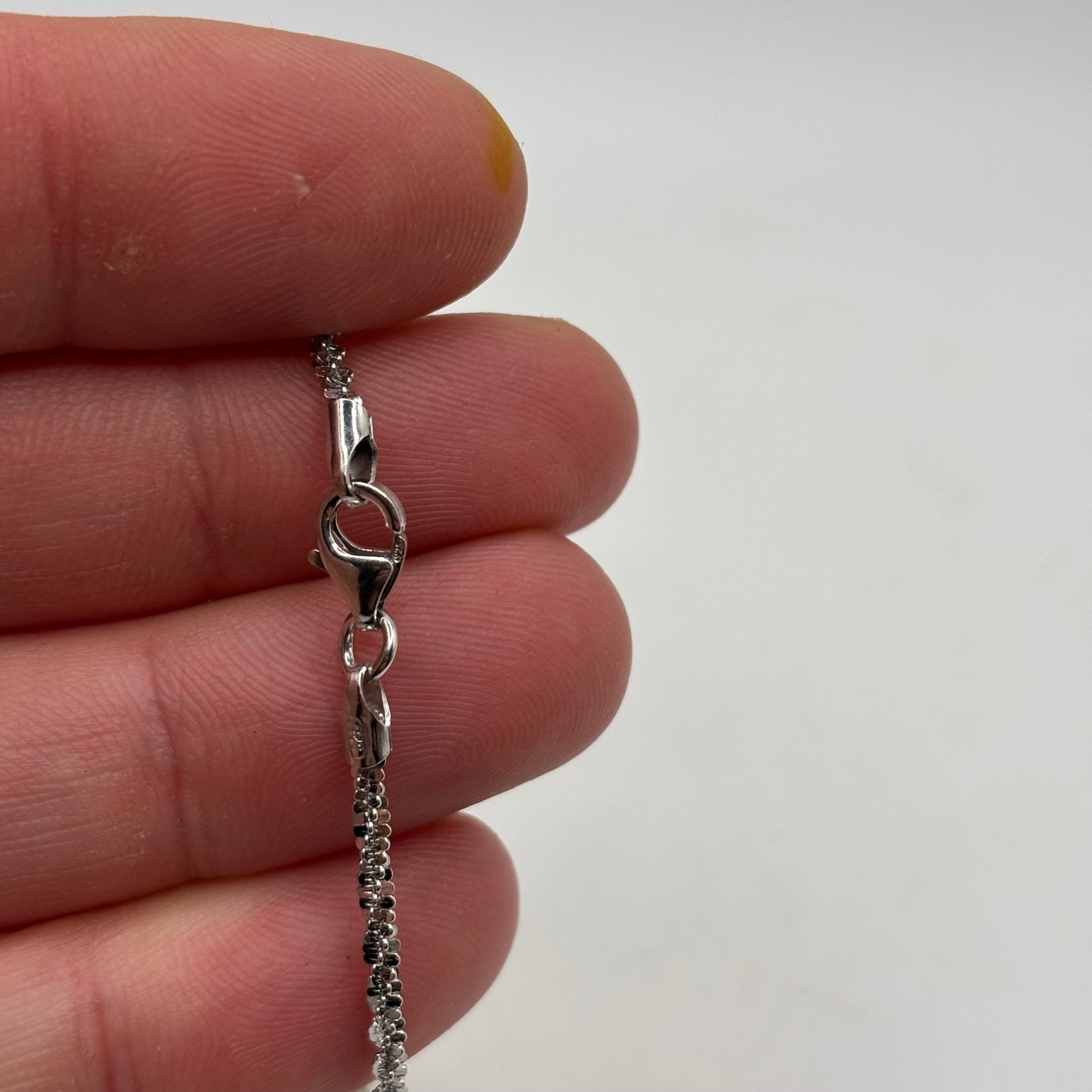 Silver 7” Twisted Link Bracelet