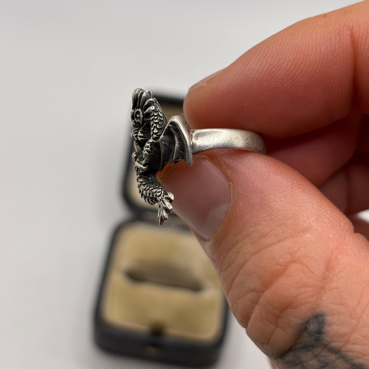 Silver Dragon Ring