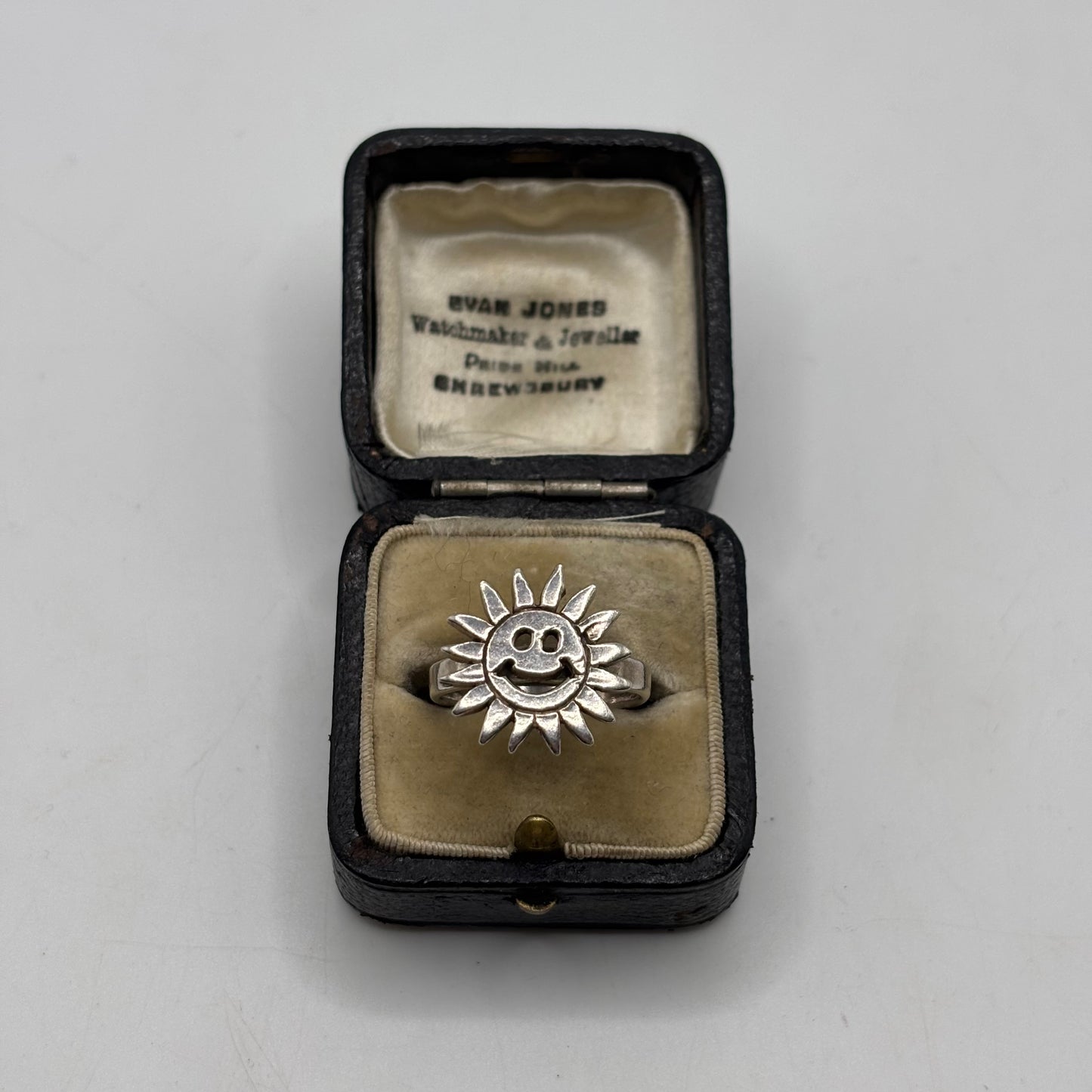 Silver Flower Face Ring