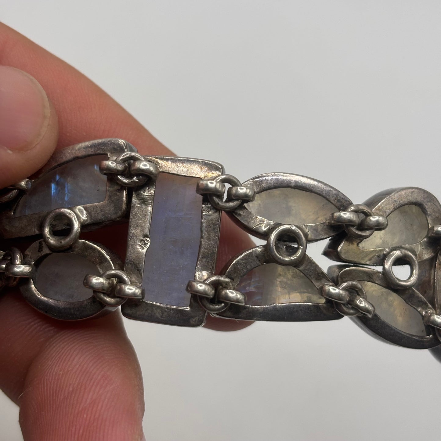 Silver 6”-7.5” Moonstone Bracelet