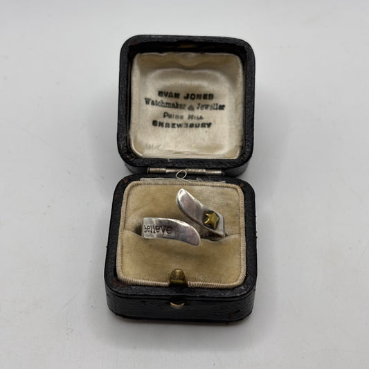 Silver Believe Star Ring